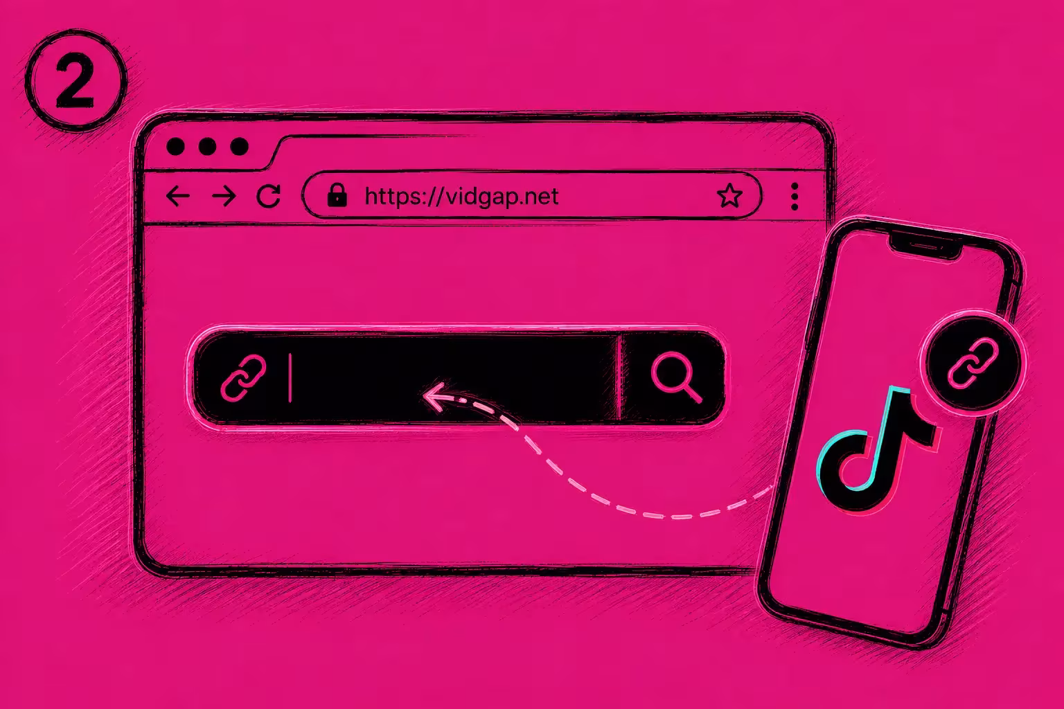 Three steps to download a TikTok video with VidGap